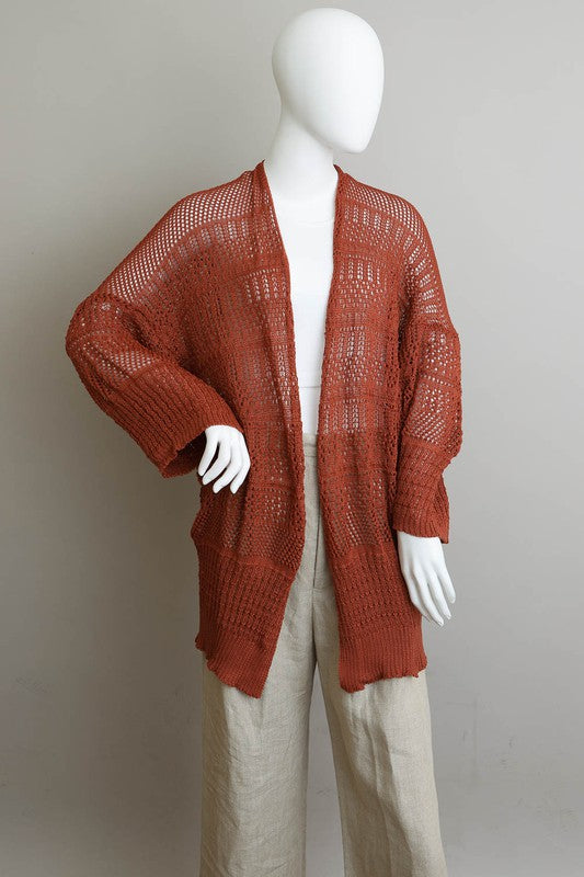 Knit Netted Cardigan