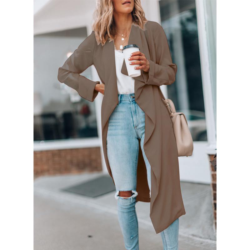 Solid Color Mid-Length jacket