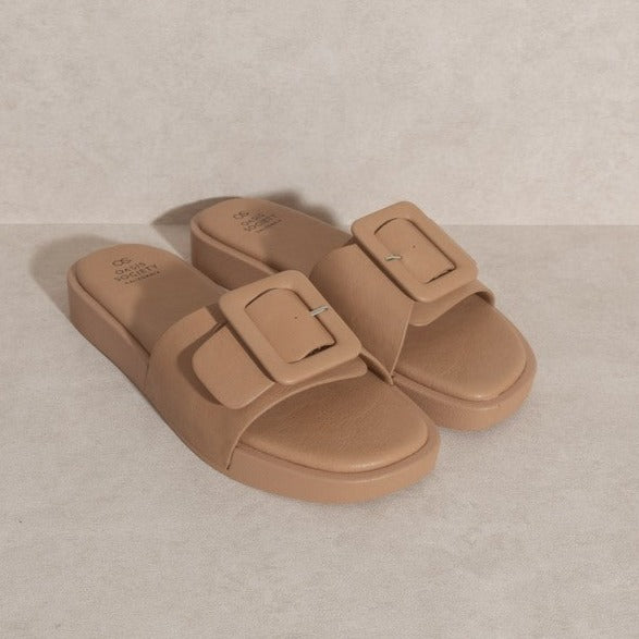 OASIS SOCIETY Daisy - Single Buckle Slide Sandals