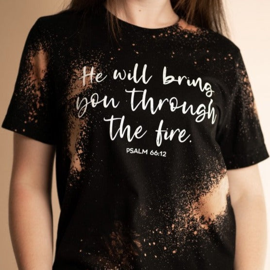 Through The Fire Bleached Graphic Tee