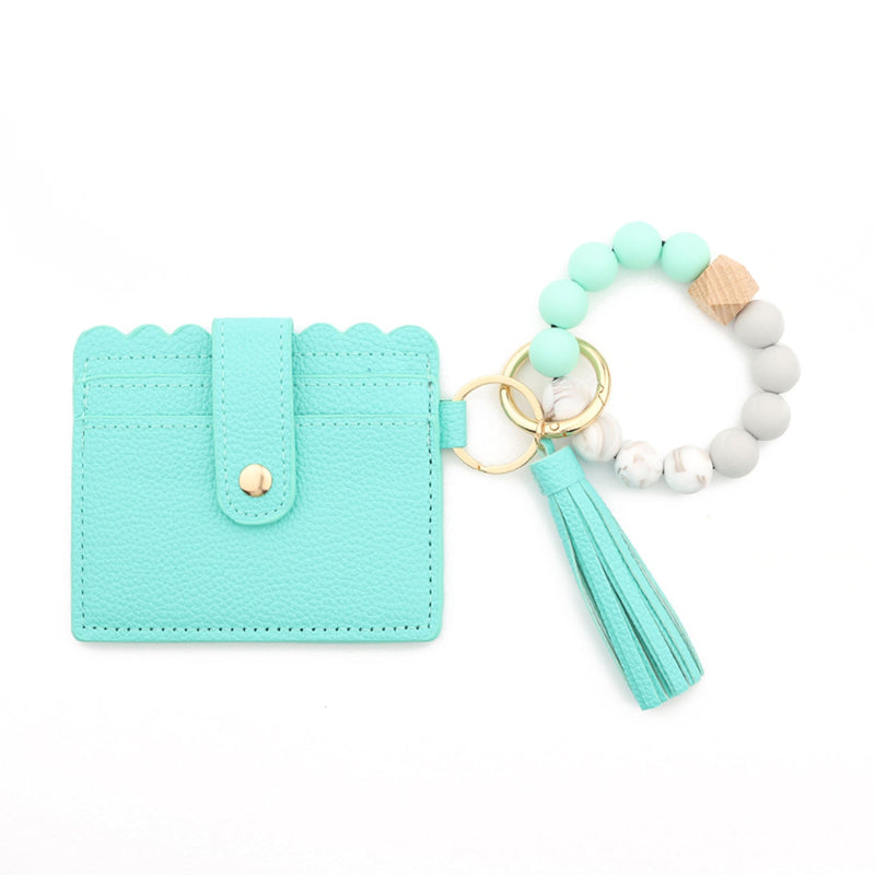 Beaded Bracelet Card Holder With Tassel Set - 12pc Solid Colors