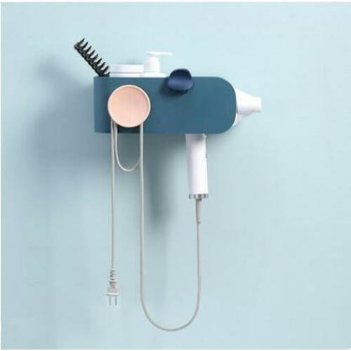 Bathroom hair dryer rack free punch hook bracket