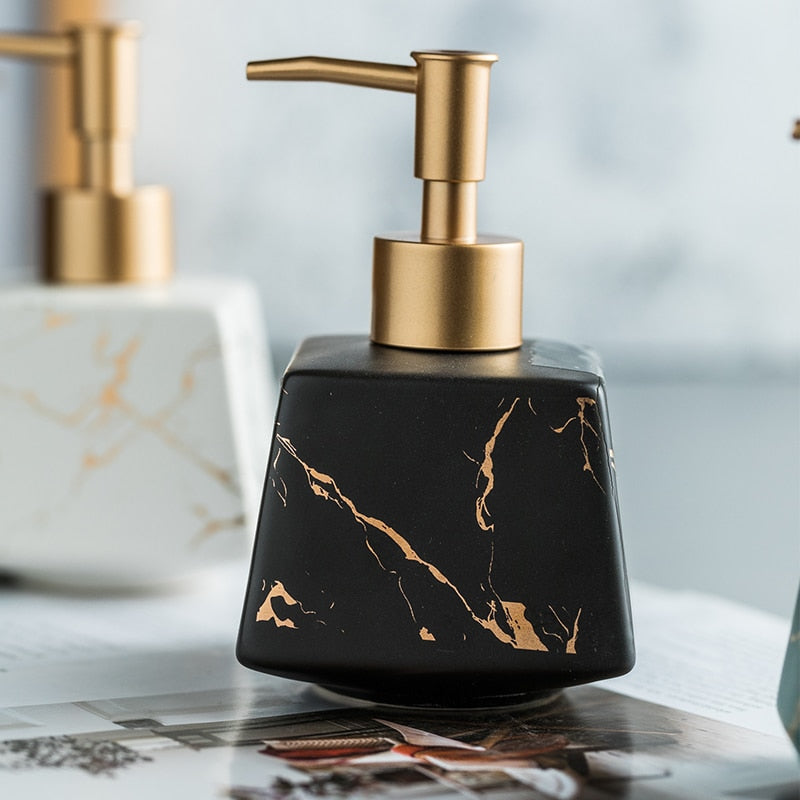 Bathroom Luxury Ceramic Marble Marble Soap Dispenser Shower Gel