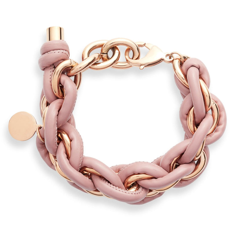 Leather Wrapped Chain Bracelet