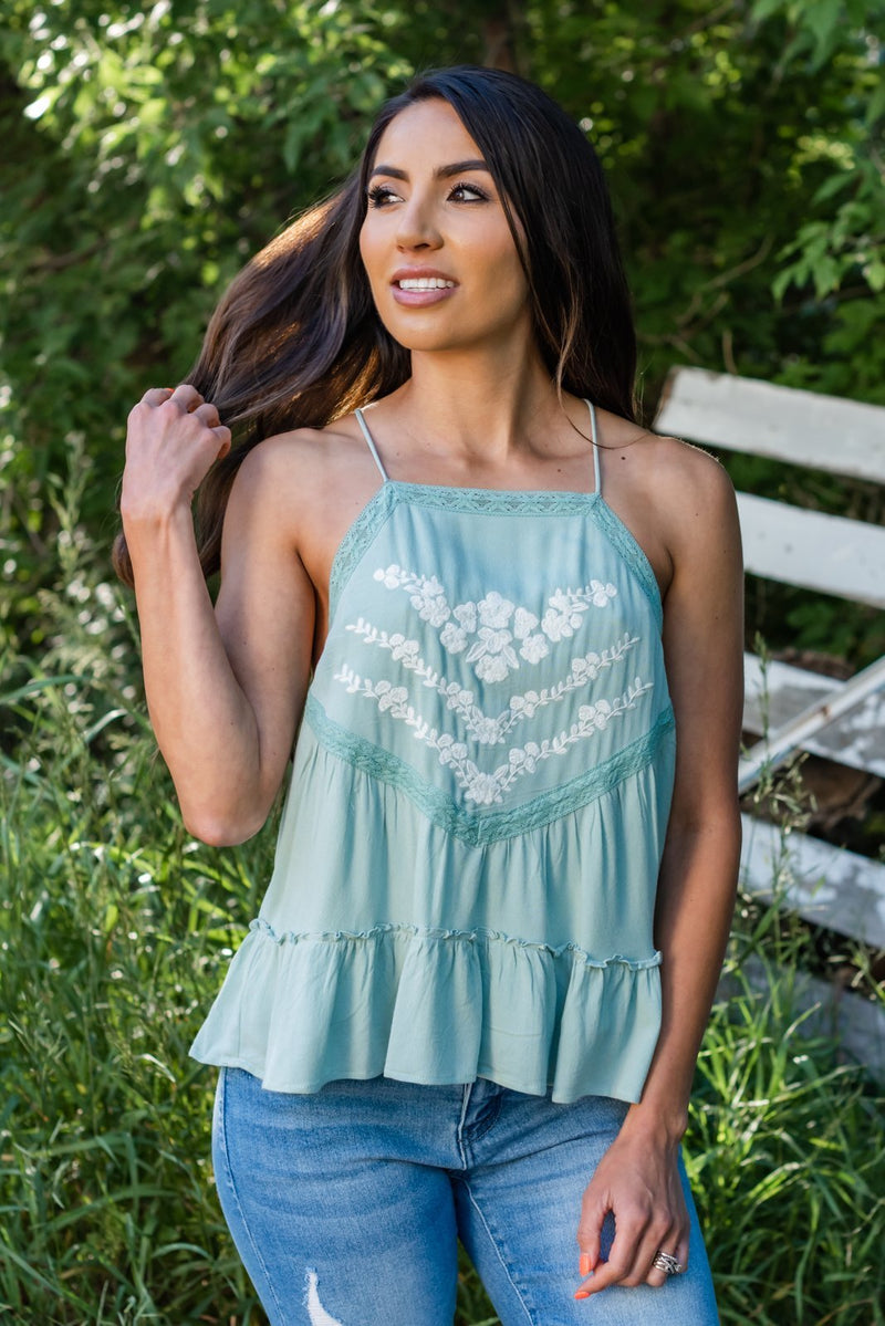Keep It Cool Embroidered Cami