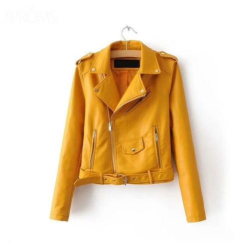 Vintage Style PU Leather Jacket Outerwear
