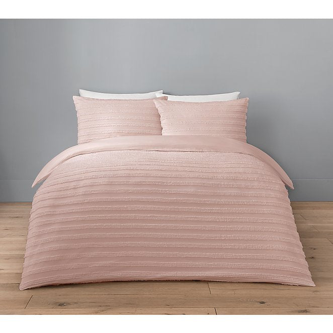 Pink Luxury Tufted 100% Cotton Duvet Set