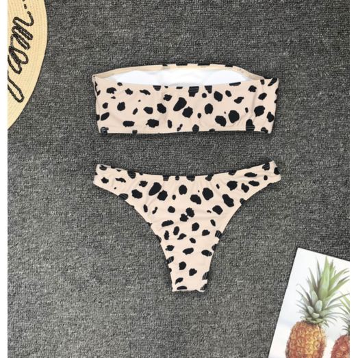 Leopard Print Bikini Swimsuit