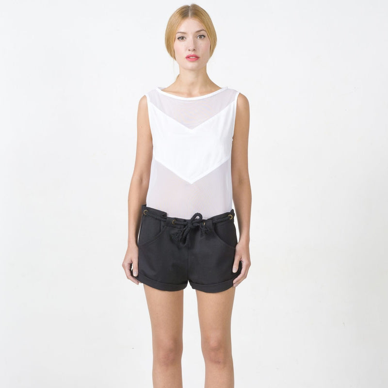 Arrow Top White or Black made in Paris France