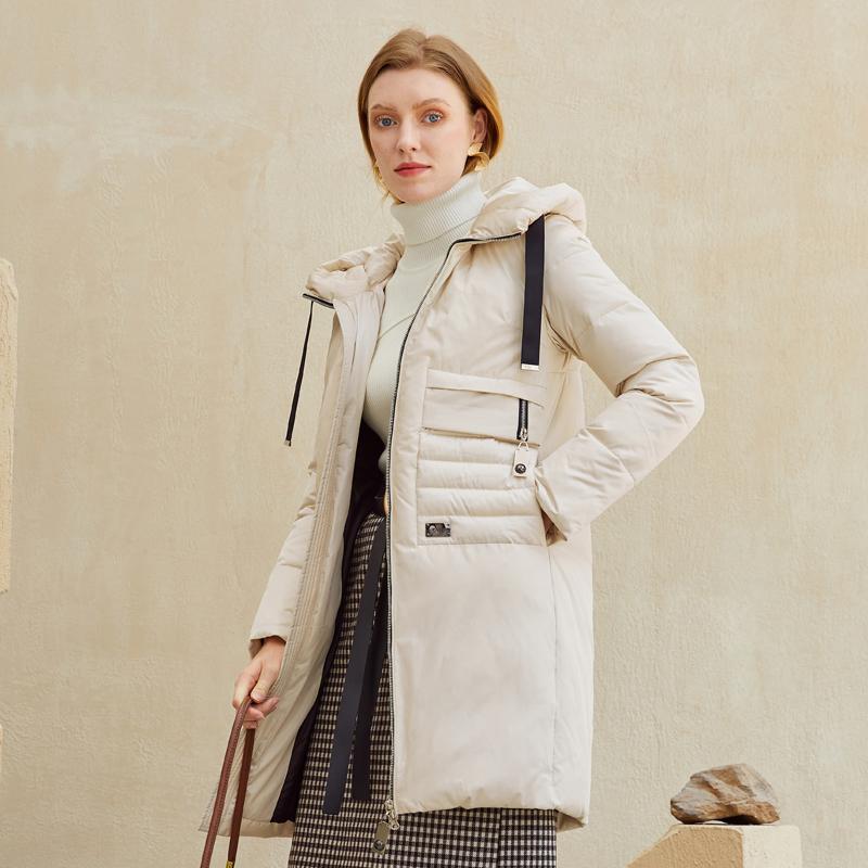Warm Ivory Coat with a hat