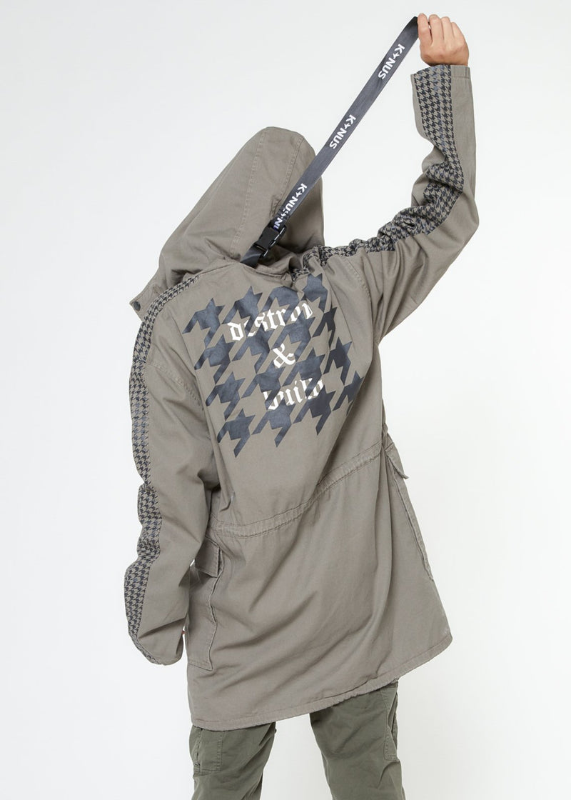 Konus Unisex Khaki Oversize Hooded M65 Jacket