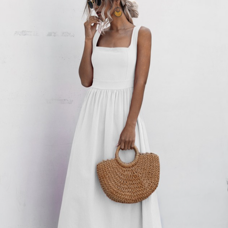 Backless Slip Midi Summer Dress