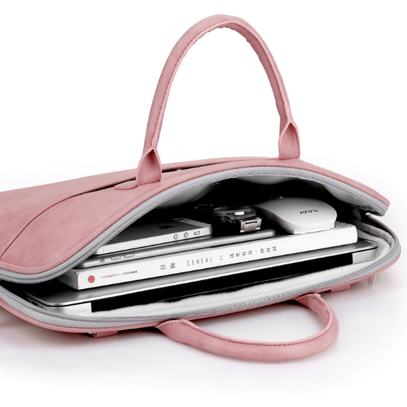 Faux Leather Laptop Bag For Women