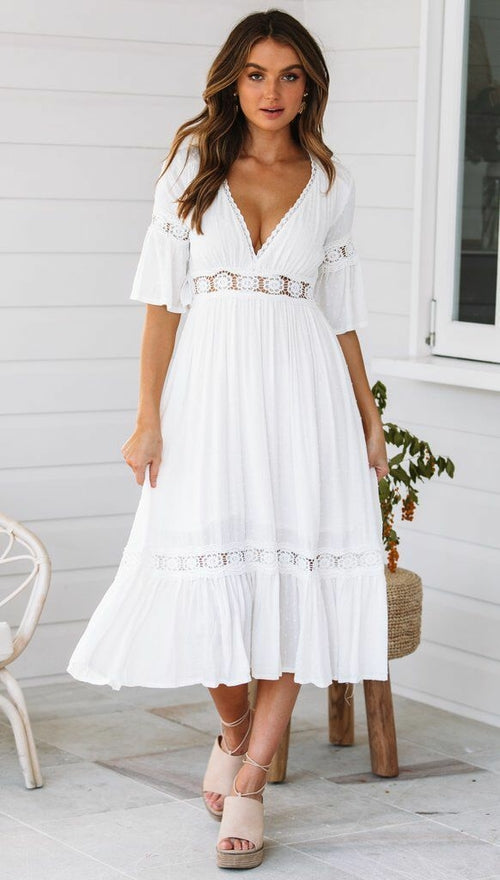 White Dress Lace Dress