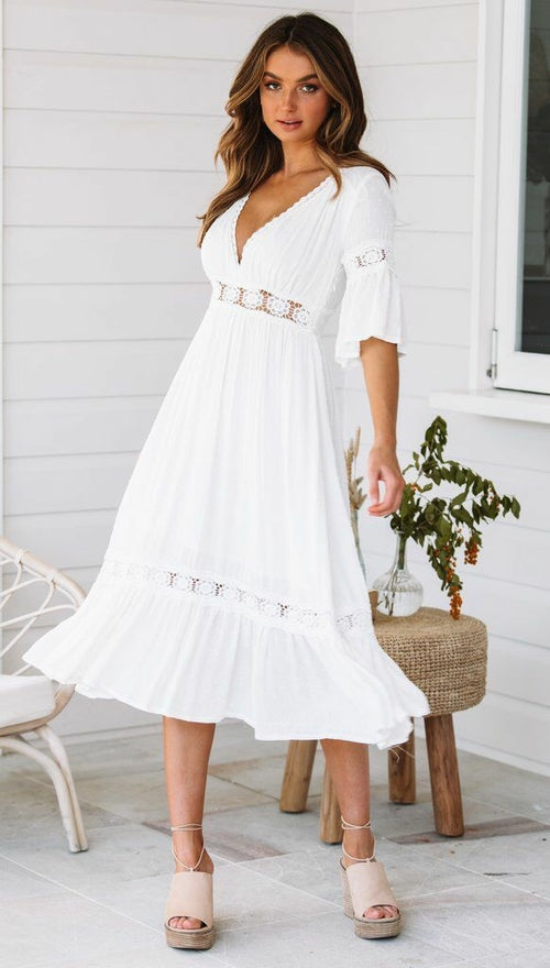 White Dress Lace Dress