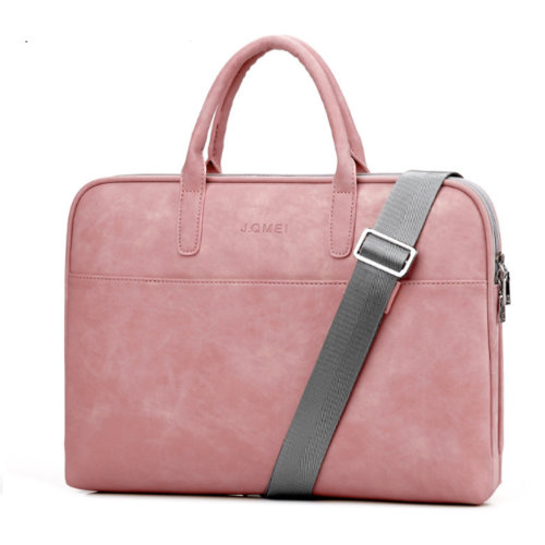 Faux Leather Laptop Bag For Women