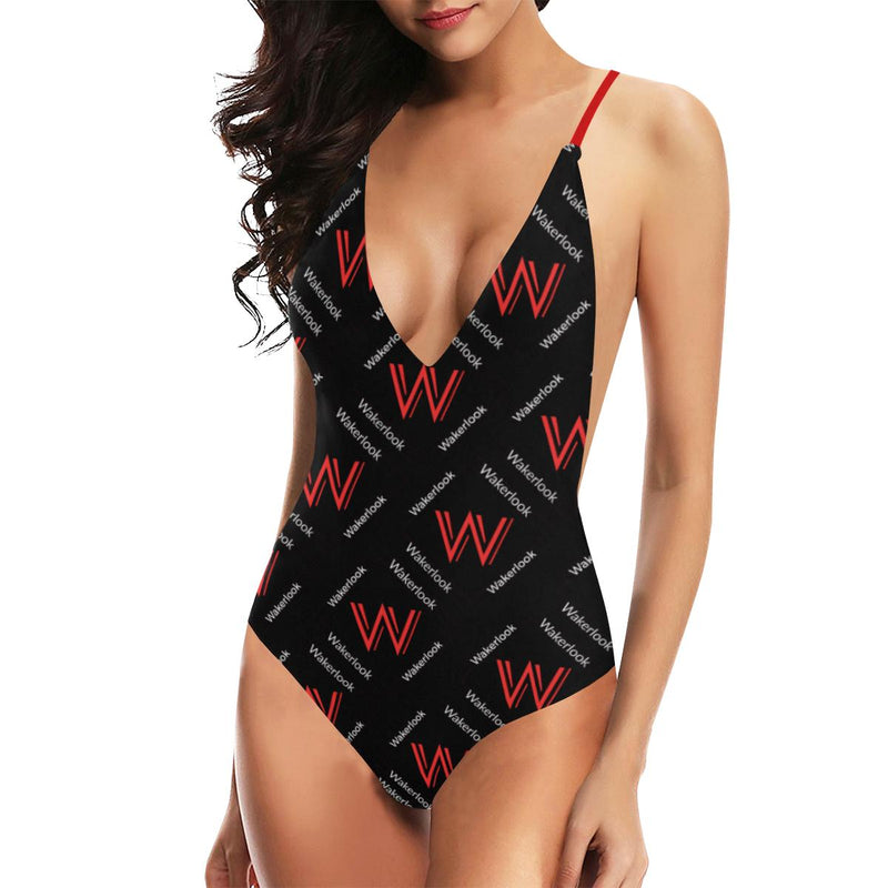 Girls Wakerlook Lacing Backless One-Piece Swimsuit