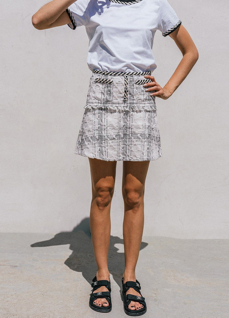 Ambre Tweed Mini Skirt