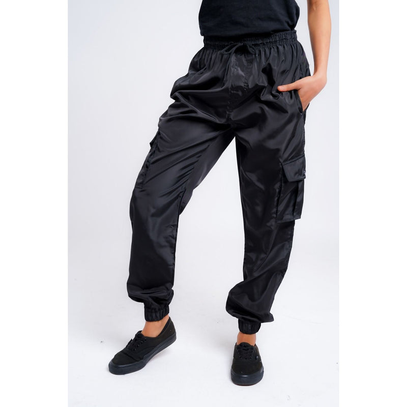 Black Cargo Style Trousers