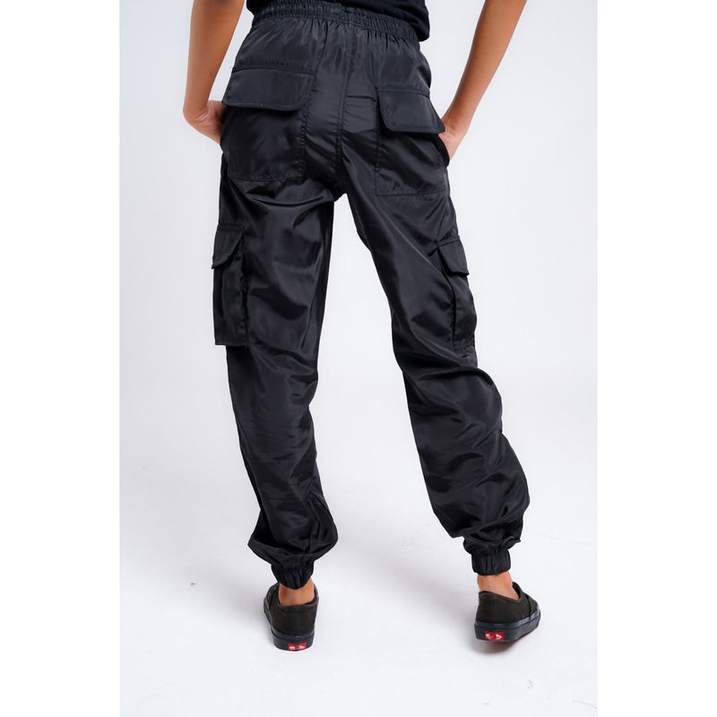 Black Cargo Style Trousers