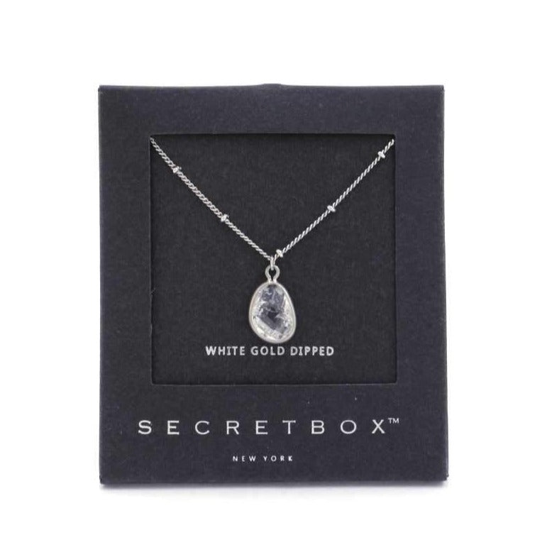 Secret Box Stone Charm Necklace