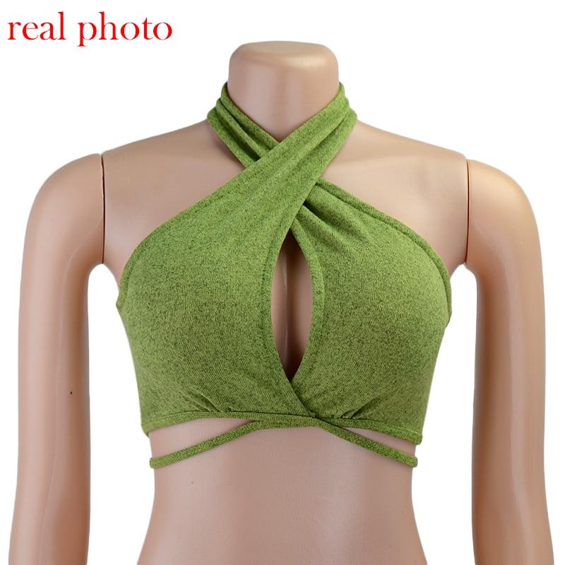 Halter Crop Tops for Women Sleeveless