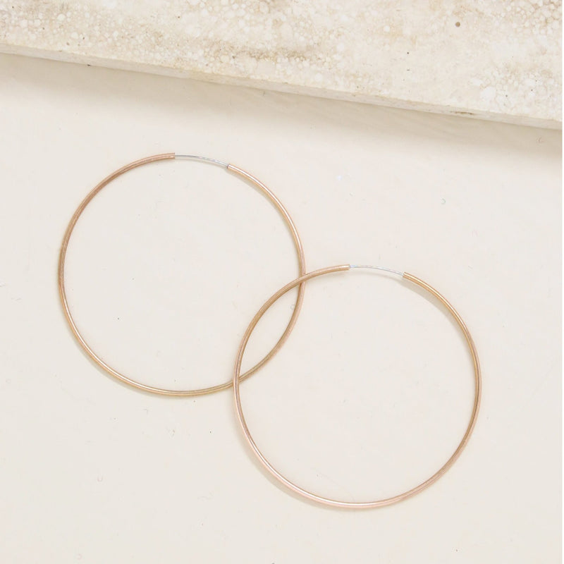 Sass Hoops in Rose Gold - Small