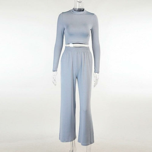 Casual Home Sports Two Piece Set Tops Loose & Pants