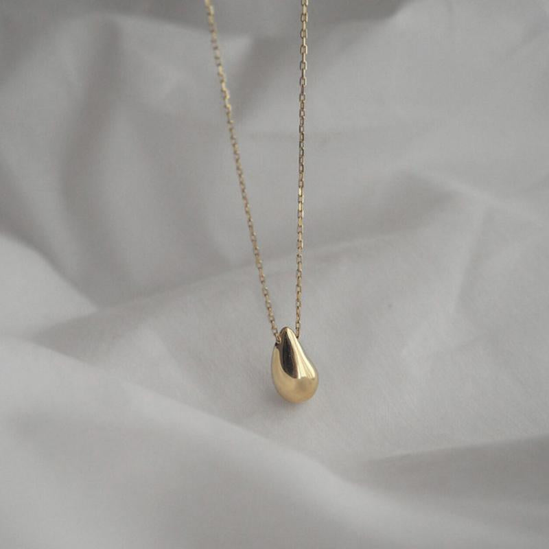 Gold Color Water Drop Pendant Necklaces