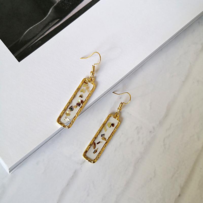 Square Shaped Sustainable Earrings  Cleoblvd
