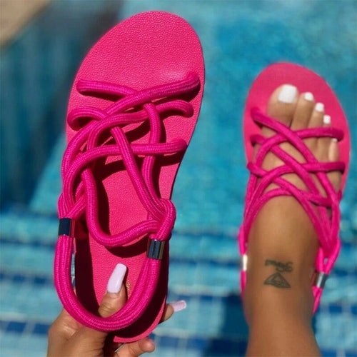 Pink Comfortable Rope Sandals