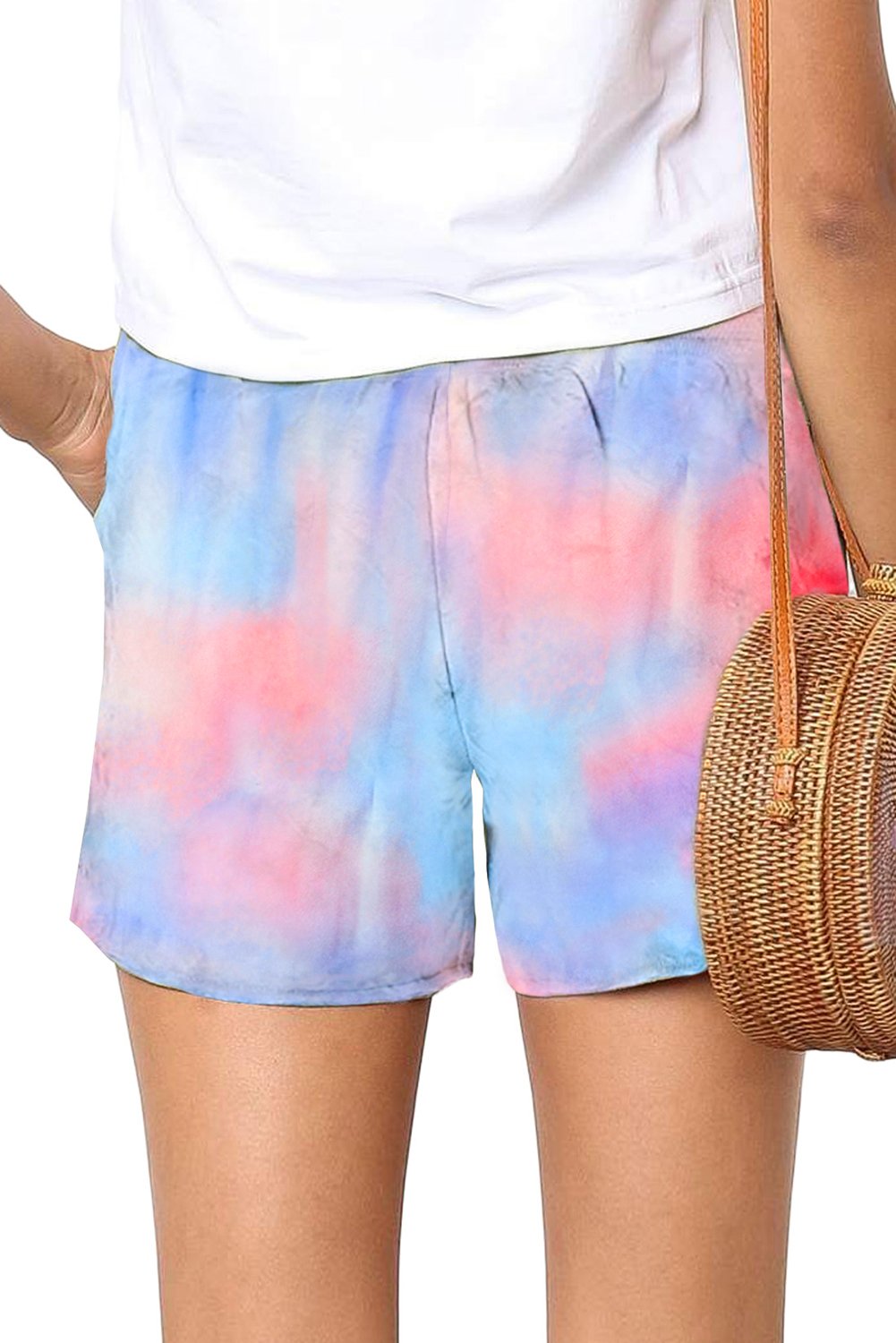 Multicolor Tie Dye Casual Shorts