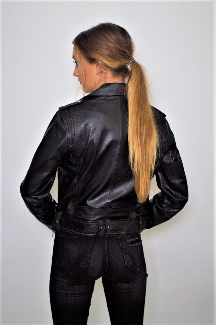 Womens Moto Nappa Leather Jacket