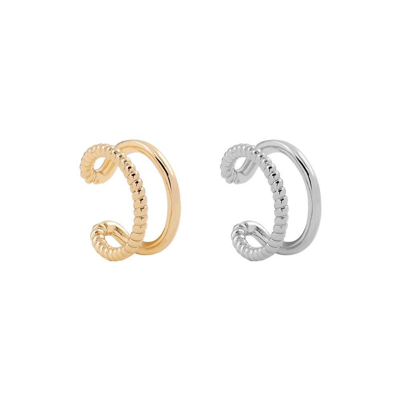 Punk Rock Gold Color Clip Earrings
