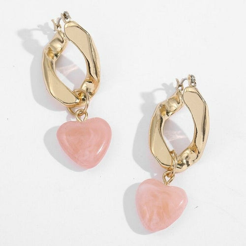 Punk Rock Gold Color Clip Earrings