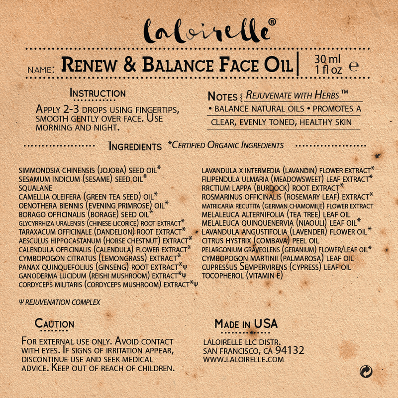 Laloirelle Renew & Balance Face Oil