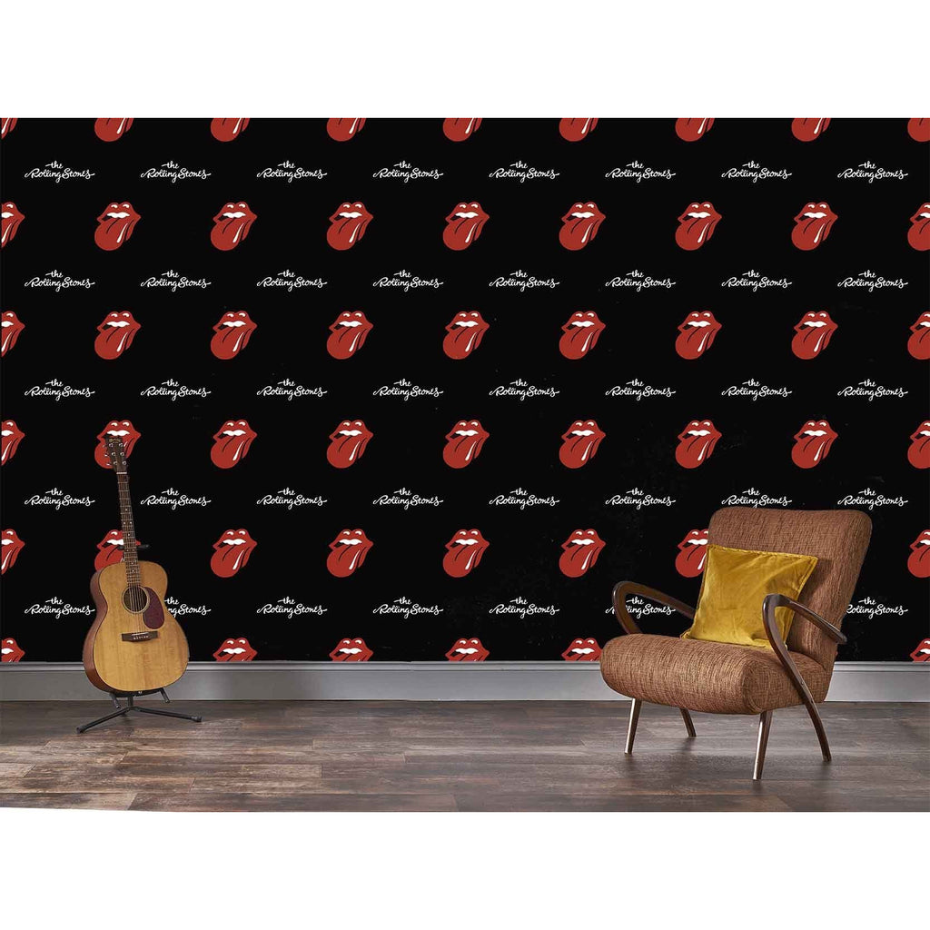 The Rolling Stones Wallpaper Per 10m x 500mm Roll - Tongue