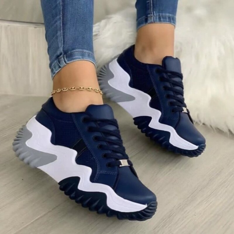 Breathable Vulcanized Women  Shoes Casual Platform Sneakers