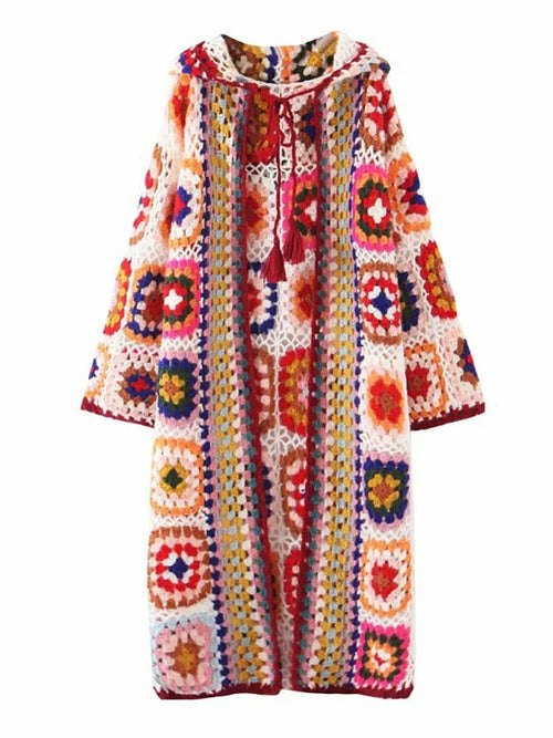Bohemian Crochet Cardigan Vintage Jacket Coat
