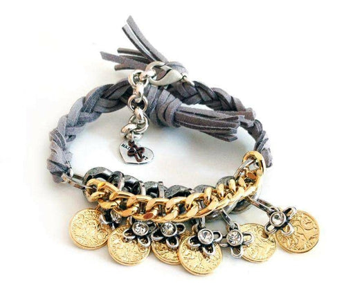 Friendship wraparound bracelets with Swarovski crystals