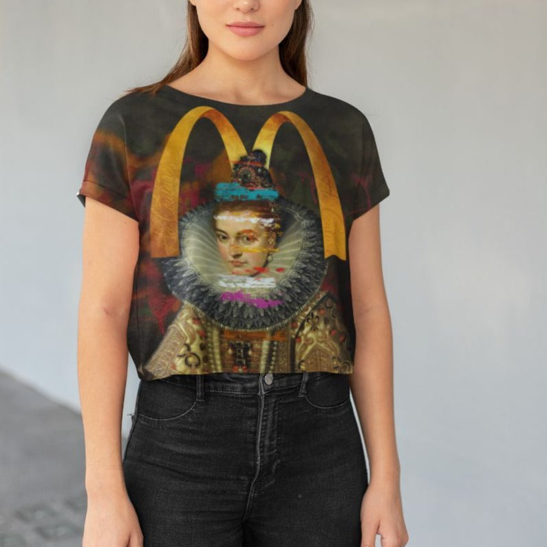 Au Couture All-Over Print Crop Tee