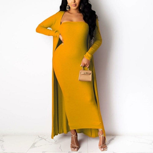 Plus Size Strapless Bodycon Maxi Dress & Cover Up