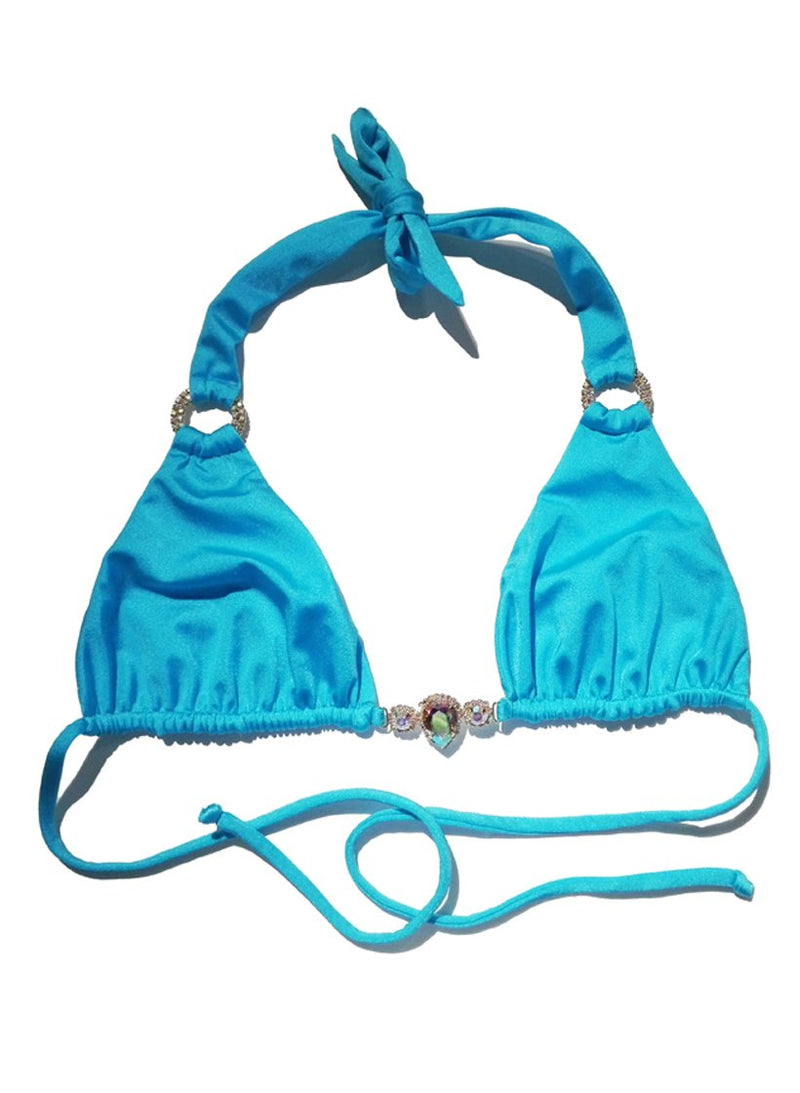 Turquoise Amber Halter Top