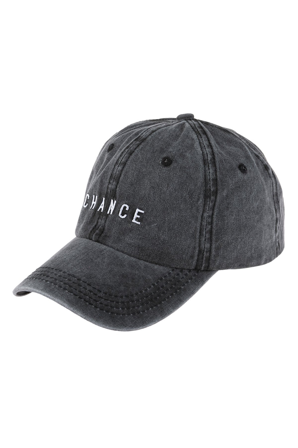 "Chance" Embroidered Acid Washed Cap