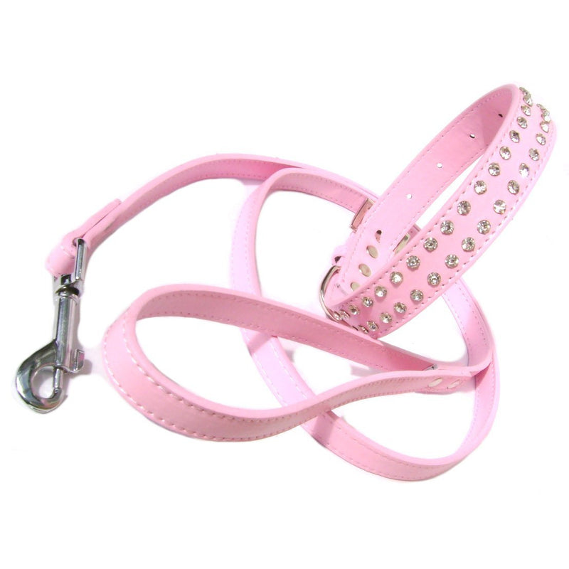 2-Row Collar Lead Set - Baby Pink