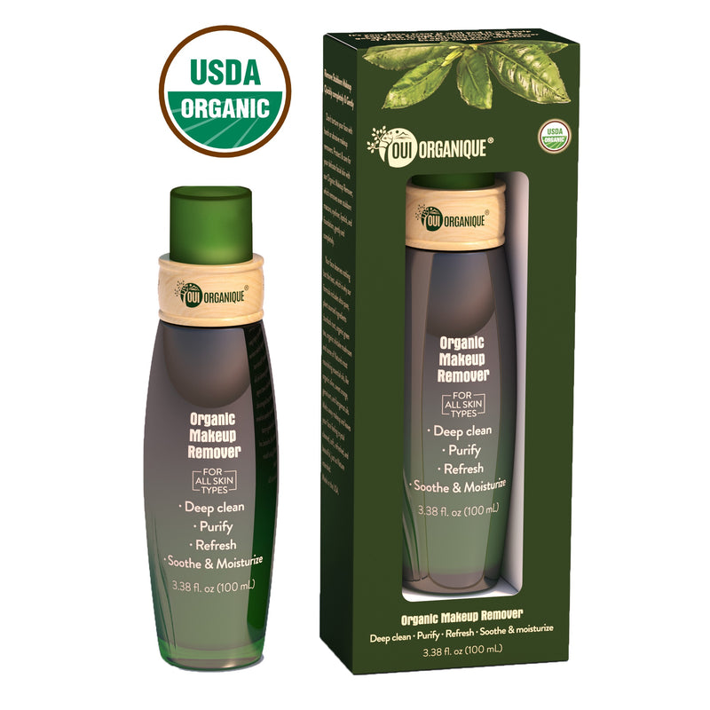 Certified Organic Makeup Remover for sensitive skin eye face green tea