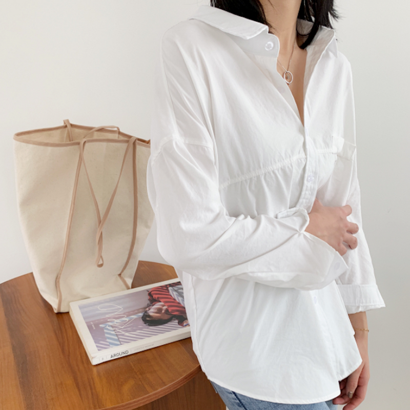 Relaxed Fit Longline White Shirt
