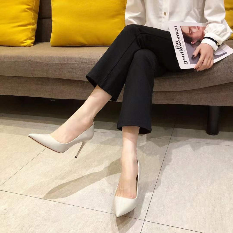 New pump pointed toe patent women's high heels