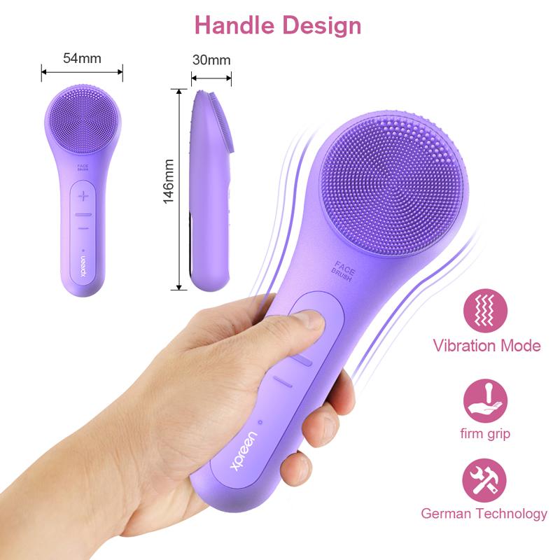 Rechargeable Portable Intensive Cleansing Facial Brush with Heat
