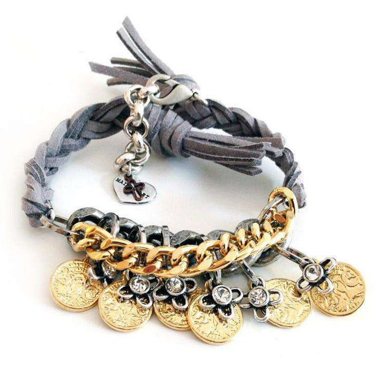 Friendship wraparound bracelets with Swarovski crystals